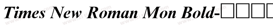 Times New Roman Mon Bold字体转换
